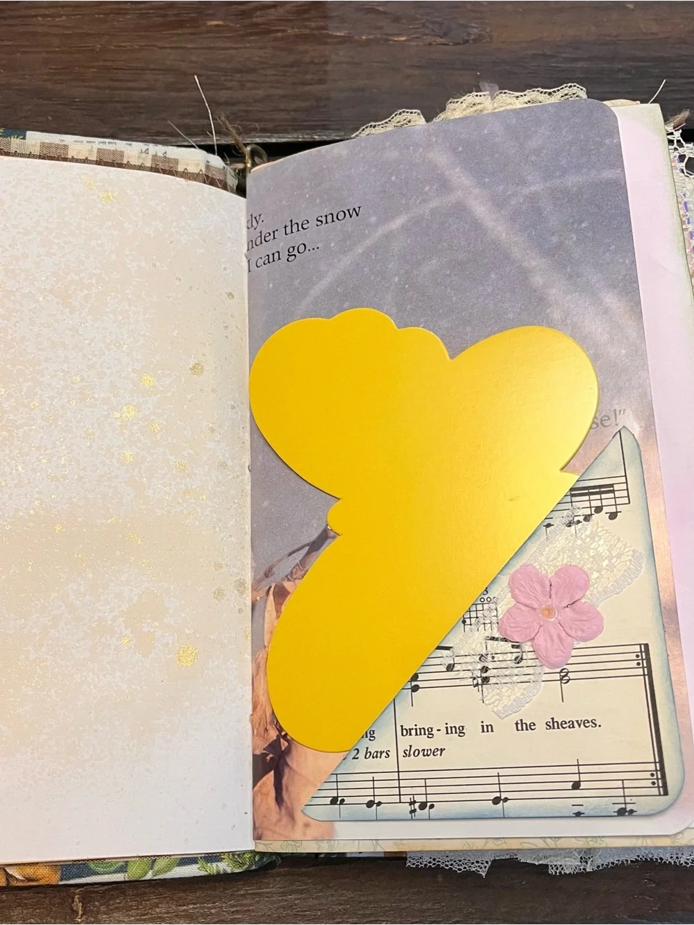 Junk Journal Nature Music Hymns Christian Faith Based Softcover Decorated 3 Sig